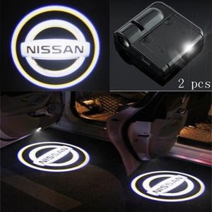 2 pcs Wireless LED Car Logo Door Light for Nissan
